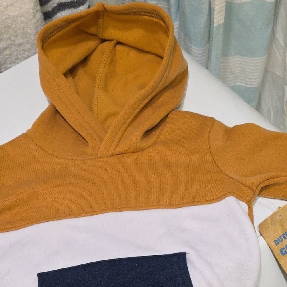 Kids' Orange and White Hoodie